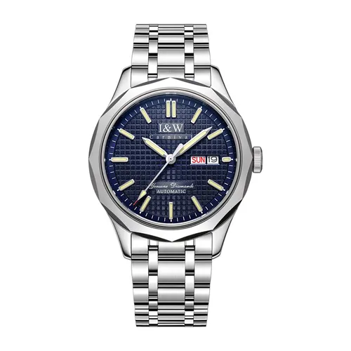Đồng Hồ Nam I&W Carnival Automatic Watch IW563G-DT (IW563G1) Màu Bạc Phối Xanh Navy