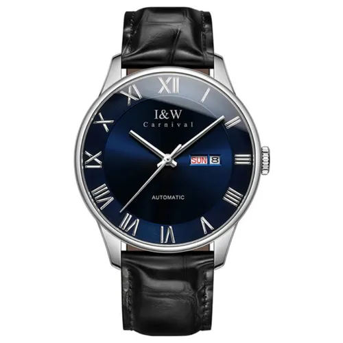 Đồng hồ - Đồng Hồ Nam I&W Carnival IW513G-DD (IW513G5) Automatic Màu Đen Xanh - Vua Hàng Hiệu