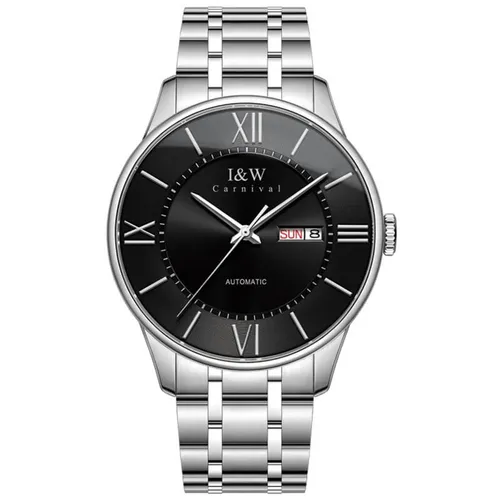 Đồng Hồ Nam I&W Carnival IW515G-DT (IW515G13) Automatic Màu Đen Bạc
