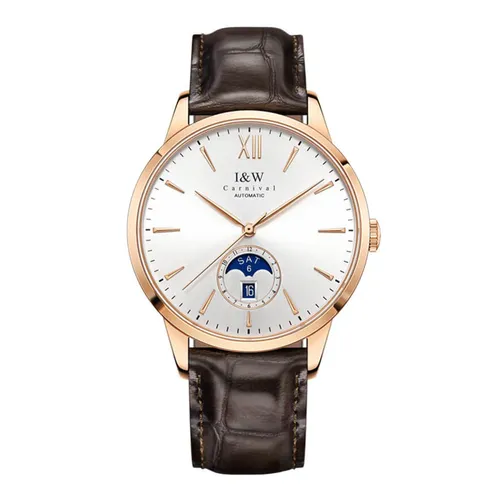 Đồng Hồ Nam I&W Carnival IW527G-DD (IW527G1) Automatic Màu Nâu Trắng