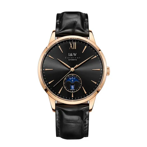 Đồng Hồ Nam I&W Carnival IW527G-DD (IW527G3) Automatic Màu Đen/Vàng Hồng