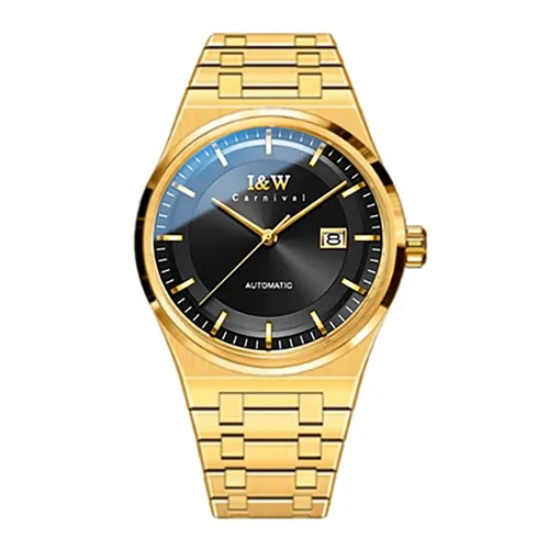Đồng Hồ Nam I&W Carnival IW612G-DT (IW612G18) Automatic Màu Đen Vàng – I&W Carnival