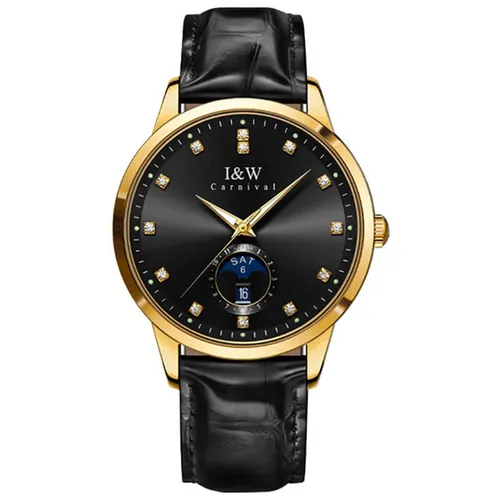 Đồng Hồ Nam I&W Carnival IW625G-DD (IW625G11) Automatic Màu Đen Vàng - Đồng hồ - Vua Hàng Hiệu