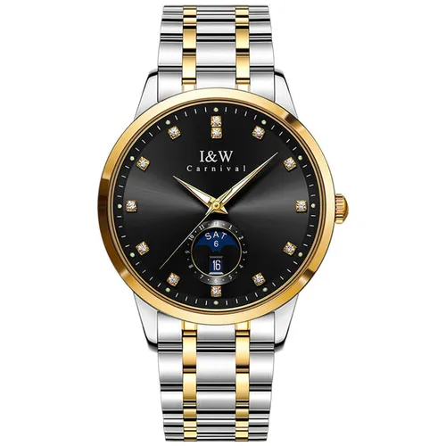 Đồng hồ - Đồng Hồ Nam I&W Carnival IW625G-DT (IW625G3) Automatic Màu Đen Bạc - Vua Hàng Hiệu
