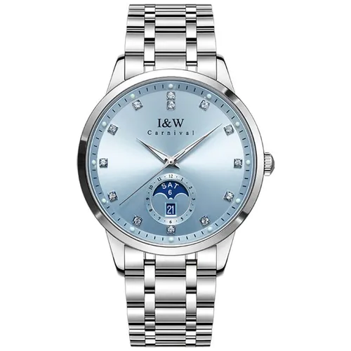 Đồng Hồ Nam I&W Carnival IW625G-DT (IW625G8) Automatic Màu Bạc Xanh