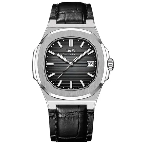Đồng Hồ Nam I&W Carnival IW721GT-DD (IW721GT9) Automatic Màu Đen Bạc - Đồng hồ - Vua Hàng Hiệu
