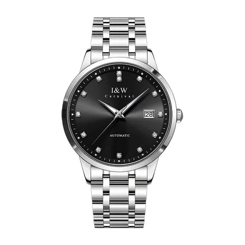 Đồng Hồ Nam I&W Carnival Steel Strap Automatic Watch IW683G-DT (IW683G7) Màu Bạc Phối Đen