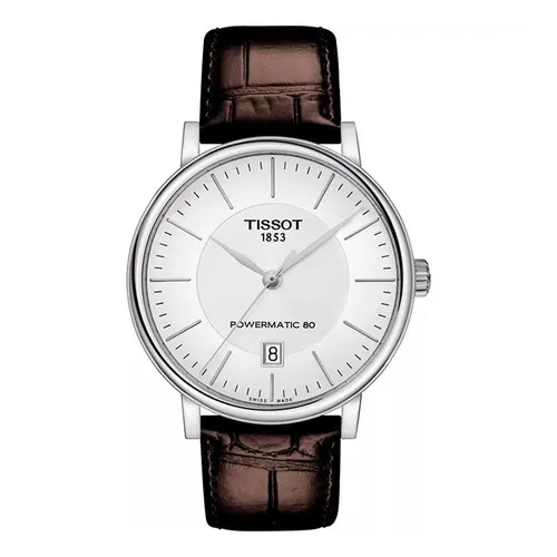 Đồng hồ - Đồng Hồ Nam Tissot Carson Powermatic 80 T122.407.16.031.00 (T1224071603100) Màu Nâu Trắng - Vua Hàng Hiệu
