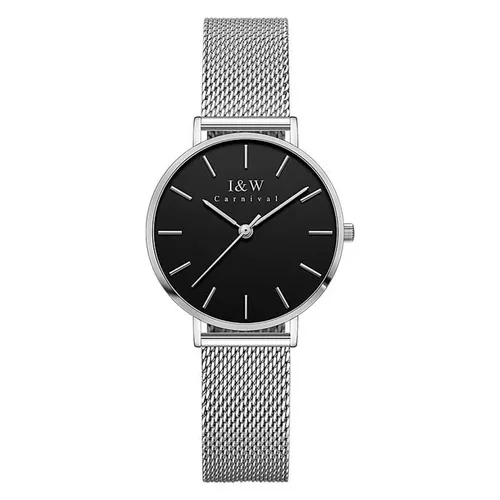 Đồng hồ - Đồng Hồ Nữ I&W Carnival Watch IW8793L-DT (IW8793L13) Màu Đen Bạc - Vua Hàng Hiệu