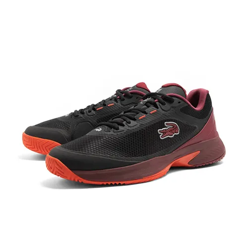 Giày Pickleball Lacoste Men's Tech Point Textile Shoes 46SMA0015-3X0 Màu Đen/Đỏ Size 40.5