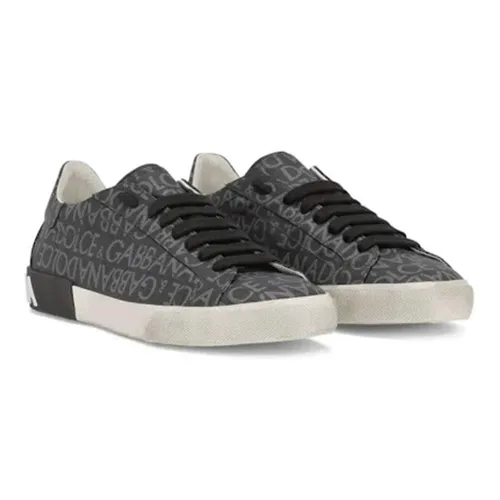 Dolce & Gabbana - Giày Sneaker Nam Dolce & Gabbana D&G Logo Jacquard CS2203 Màu Đen Họa Tiết Size 6 - Vua Hàng Hiệu