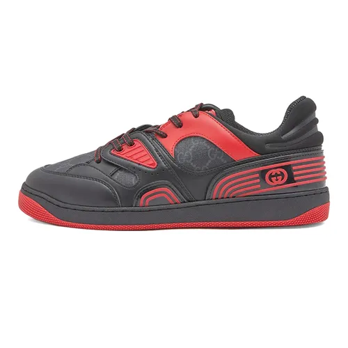 Giày Sneaker Nam Gucci Basket Black Red 724004 Màu Đen Phối Đỏ Size 6,5