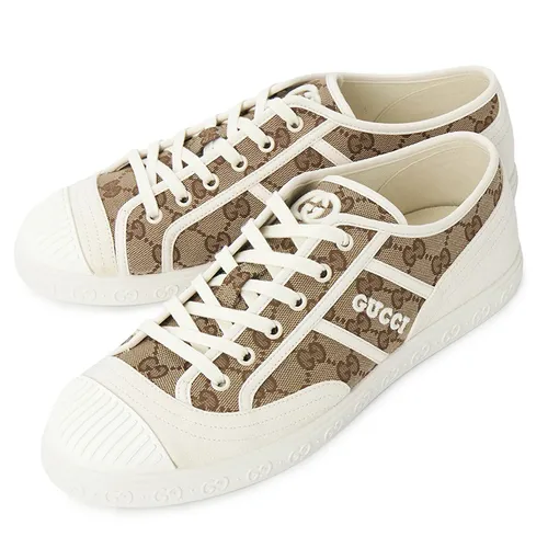 Giày - Giày Sneaker Nam Gucci GG Canvas In Beige Ebony 759055 FAC19 9756 Màu Be Trắng Size 6 - Vua Hàng Hiệu