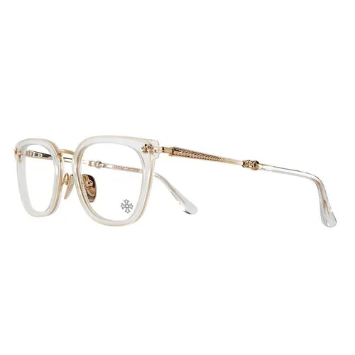 Kính mắt - Kính Mắt Cận Chrome Hearts Strapadictome Crystal Màu Vàng Gold - Vua Hàng Hiệu
