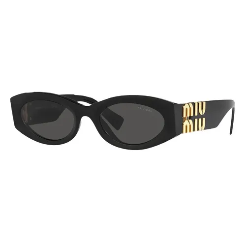 Kính Mát Nữ Miu Miu Eyewear Oval Frame Sunglasses 0MU11WS 1AB5S0 Màu Đen