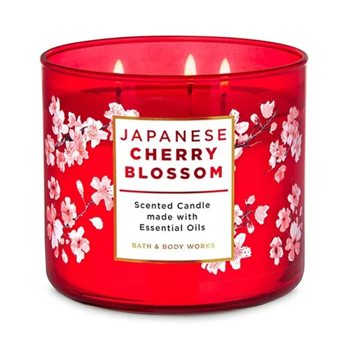 Nến Thơm 3 Bấc Bath & Body Works Japanese Cherry Blossom 411g
