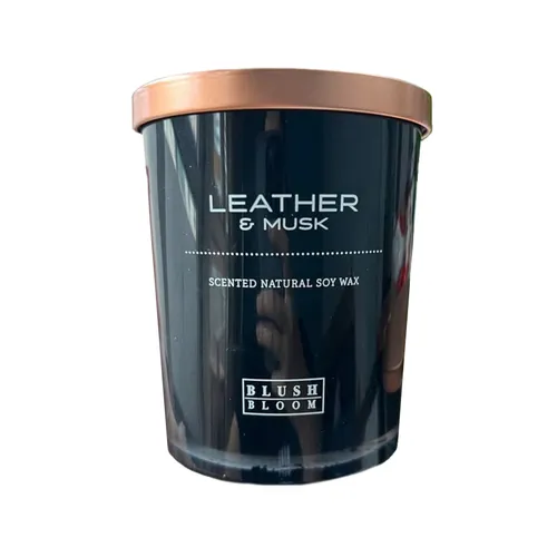 Nến thơm - Nến Thơm Blush Bloom Leather & Musk Scented Natural Soy Wax 450g - Vua Hàng Hiệu