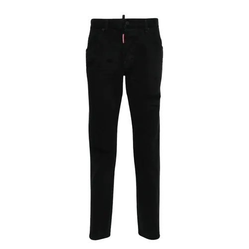 Thời trang - Quần Jean Nam Dsquared2 Denim Wash Skater Fit S71LB1352 STN833 900 Màu Đen Size 52 - Vua Hàng Hiệu