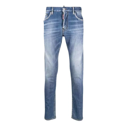 Quần Jean Nam Dsquared2 Light Blue Denim Wash Skater Fit S74LB1276 S30342 470 Màu Xanh Size 44