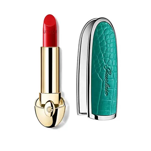 Son Môi Guerlain Son lì - Set Son Và Vỏ Son Guerlain G Velvet Refill 510 Le Rouge Vibrant Màu Đỏ Tươi (Vỏ Màu Xanh Lá) - Vua Hàng Hiệu