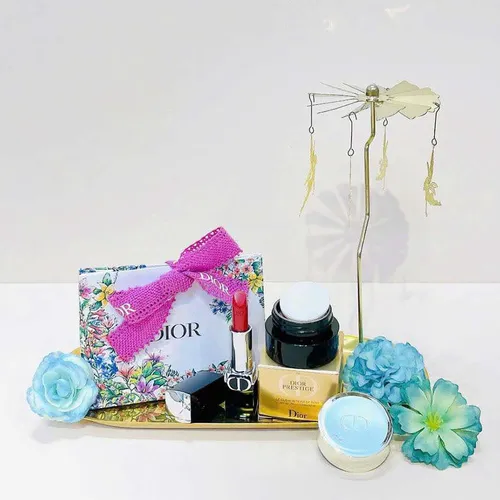 Dior - Set Trang Điểm Dior Make Up 3 Món ( Cushion + Son 720 Mini Satin + Túi Giấy Dior) - Vua Hàng Hiệu