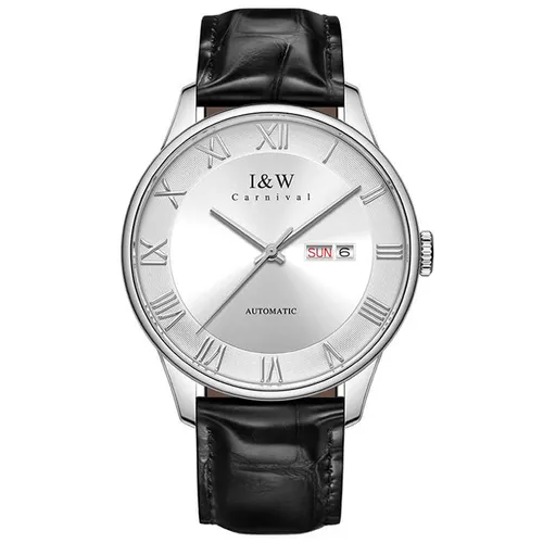 Đồng Hồ Nam I&W Carnival IW513G-DD (IW513G7) Automatic Màu Bạc Đen