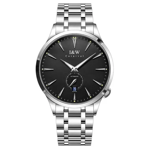 Đồng hồ - Đồng Hồ Nam I&W Carnival IW621G-DT (IW621G2) Automatic Màu Đen Bạc - Vua Hàng Hiệu