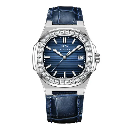 Đồng Hồ Nam I&W Carnival IW721GT-DD (IW721G4) Automatic Màu Xanh Bạc - Đồng hồ - Vua Hàng Hiệu