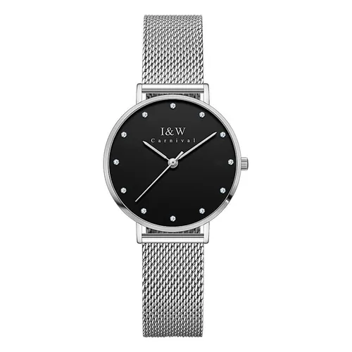 Đồng hồ - Đồng Hồ Nữ I&W Carnival Watch IW8793L-DT (IW8793L25) Màu Đen - Bạc - Vua Hàng Hiệu