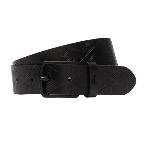 Thắt Lưng Nam Lacoste Men's Monogram Leather Belt RC4093 000 Màu Đen Size 90