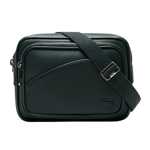 Túi Đeo Chéo Nam Lacoste Angy Grain Leather NH4561GY B43 Màu Xanh Đậm