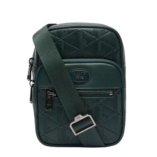 Túi Đeo Chéo Nam Lacoste Small Monogram Satchel NH4399 - B43 Màu Xanh Green