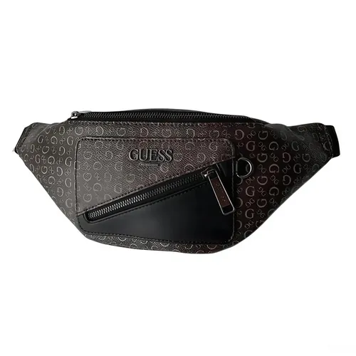 Túi xách Guess Nam - Túi Đeo Hông Nam Guess DX22174 Natural Logo Belt Bag Màu Nâu - Vua Hàng Hiệu
