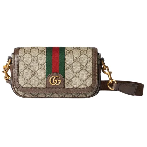 Túi Đeo Vai Gucci Ophidia Super Mini Shoulder Bag 795466 FABIA 9741 Màu Nâu Be - Túi xách - Vua Hàng Hiệu