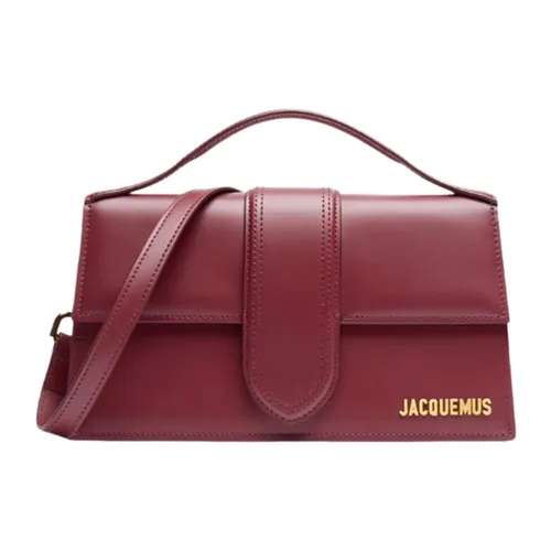 Túi Đeo Vai Nữ Jacquemus Le Grand Bambino In Dark Burgundy Leather 213BA007-3100-495 Màu Đỏ Tía