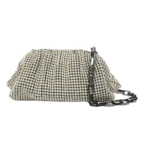 Túi xách - Túi Đeo Vai Nữ Self-Portrait Champagne Diamante SS24-307-CH Màu Bạc - Vua Hàng Hiệu