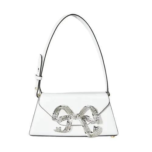 Self-Portrait - Túi Đeo Vai Nữ Self-Portrait White Bow Mini Shoulder Bag RS23 306 W Màu Trắng - Vua Hàng Hiệu