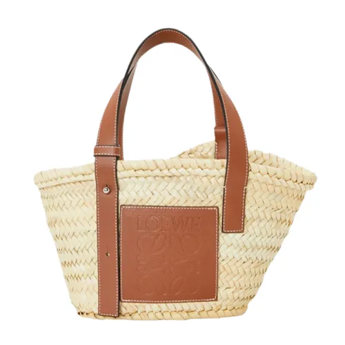 Túi xách - Túi Tote Nữ Loewe In Palm Leaf And Calf Leather 327.02.S93 Màu Kem - Vua Hàng Hiệu