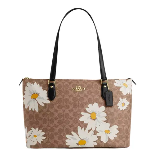 Túi xách Coach Túi tote - Túi Tote Nữ Coach Gallery Bag In Signature Canvas With Floral Print CZ589 Màu Nâu - Vua Hàng Hiệu