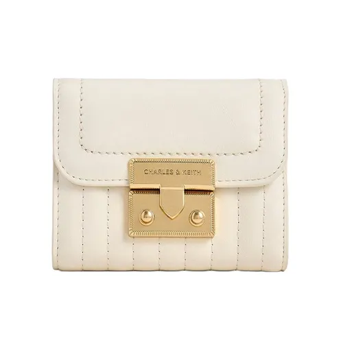 Túi xách - Ví Nữ Charles & Keith CNK Donna Crinkle-Effect CK6-10681149 Cream Màu Kem - Vua Hàng Hiệu