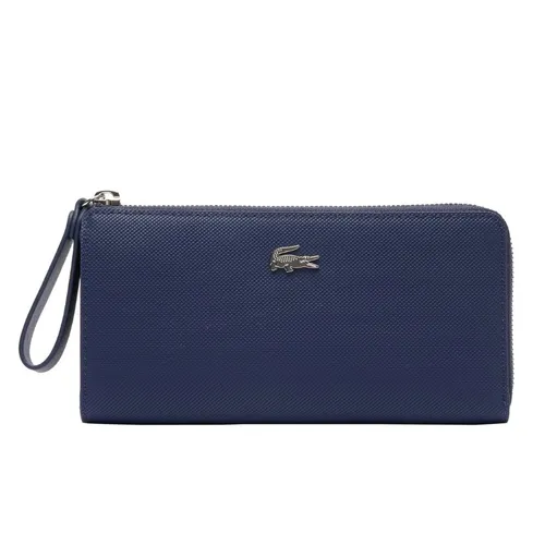 Ví Nữ Lacoste Portefeuille Zip Daily Lifestyle En Toile Enduite NF4374DB 021 Màu Xanh Navy