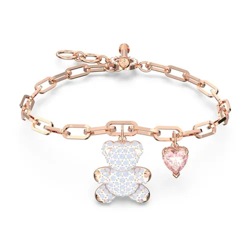 Vòng Đeo Tay Nữ Swarovski Teddy Bracelet Bear, White, Rose Gold-Tone Plated 5599284 Màu Vàng Hồng