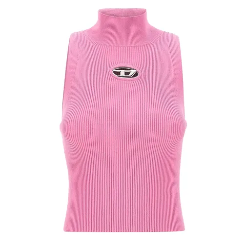 Thời trang Áo ba lỗ - Áo Ba Lỗ Nữ Diesel Pink Ribbed Sleeveless Top A130200DLAX377 Màu Hồng Size XS - Vua Hàng Hiệu