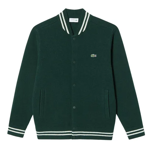 Áo Khoác Len Nam Lacoste Stadium Cardigan AH131E 53N YZP Màu Xanh Đậm Size 4