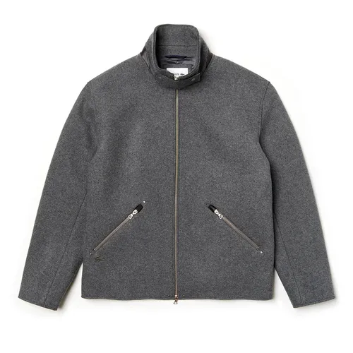 Áo Khoác Nam Lacoste Long Sleeve Wool Blend Jacket BH8423 VSN Màu Xám Đậm Size 54