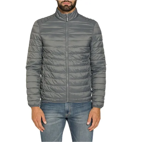 Thời trang - Áo Khoác Phao Nam Carrera Jeans 408Y1417A_892 Màu Xám Size L - Vua Hàng Hiệu