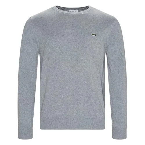 Thời trang - Áo Len Nam Lacoste Regular Crewneck Cotton Sweater AH7004 51 UXR Màu Xám Size S - Vua Hàng Hiệu