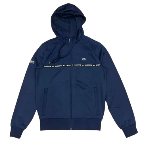 Thời trang - Áo Nỉ Nam Lacoste Overlay Full Zip Hoodie Màu Xanh Navy Size 3 - Vua Hàng Hiệu