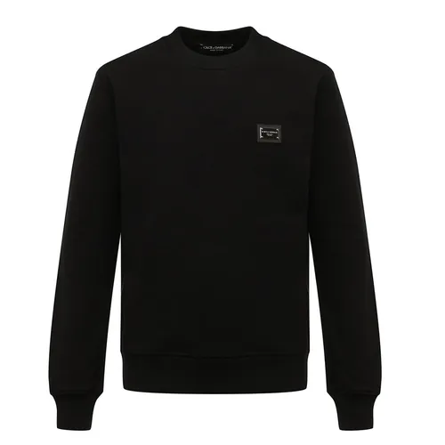 Áo Nỉ Sweater Nam Dolce & Gabbana D&G With Tag Logo Sweatshirt G9ABJT Màu Đen Size 44