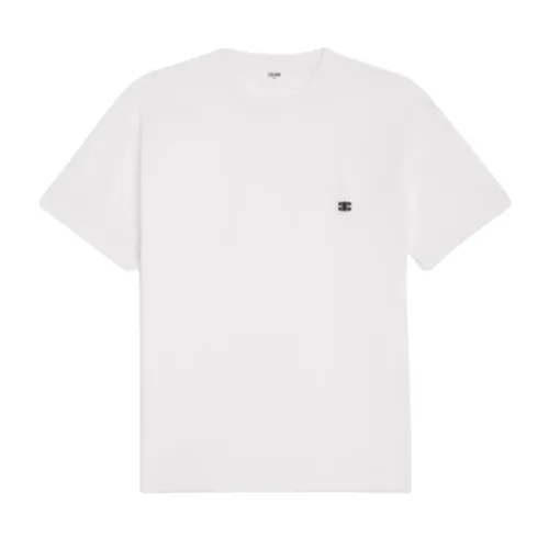 Áo Phông Nam Celine loose triomphe Cotton Jersey 2X04I671Q 01OB Tshirt Màu Trắng Size S - Thời trang - Vua Hàng Hiệu